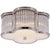 Basil Small Flush Mount in Polished Nickel and Clear Glass Rods with Frosted Glass Designer: Alexa Hampton Mounting: Flush...