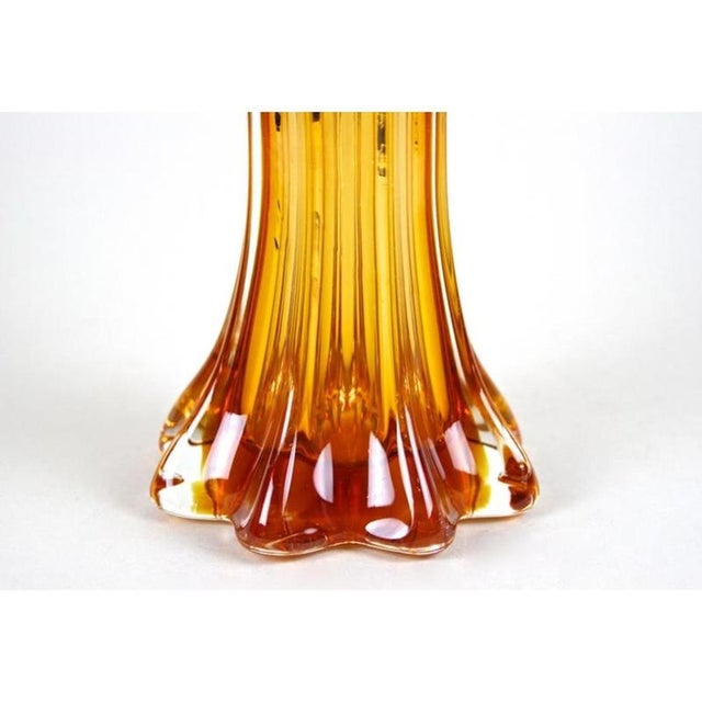 1970s Mid-Century Red and Orange Murano Glass Vase, 1960s-1970s For Sale - Image 5 of 16