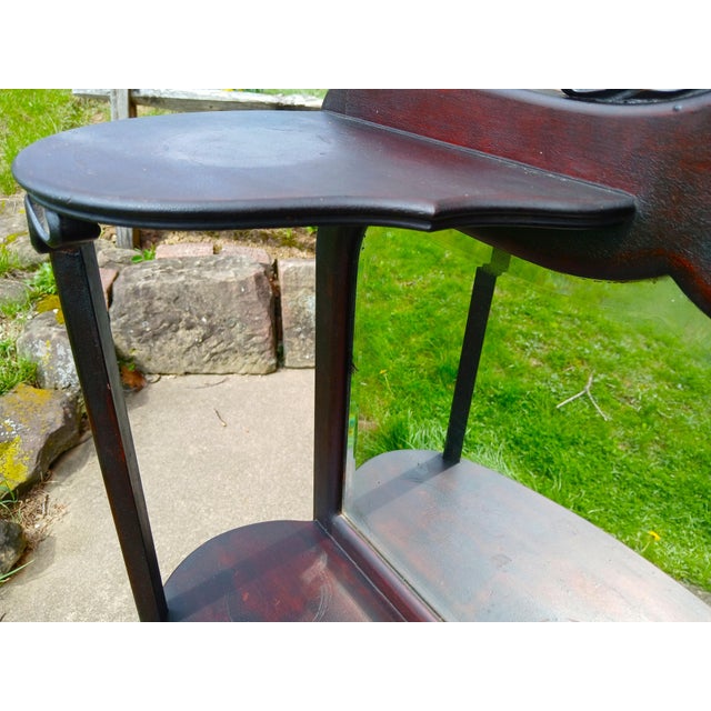 Antique Victorian Mahogany Etagere 3 Tiers With Mirrors 1910 For Sale - Image 10 of 13