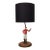 Late 20th Century Red Jockey Lamp W/ Shade For Sale