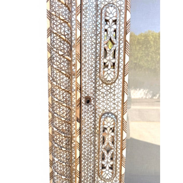Late 19th-Century Mother-of-Pearl and Bone Inlaid Vitrine Cabinet For Sale - Image 9 of 10