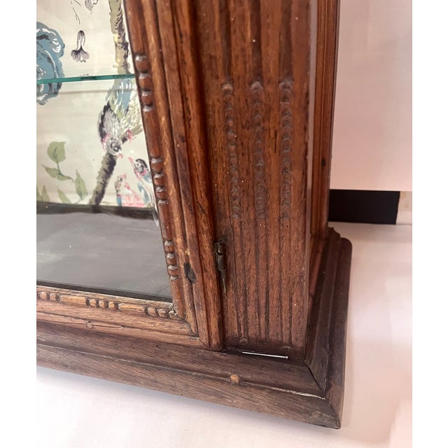 Antique French Oak Ornate Curio Display Cabinet For Sale - Image 12 of 18