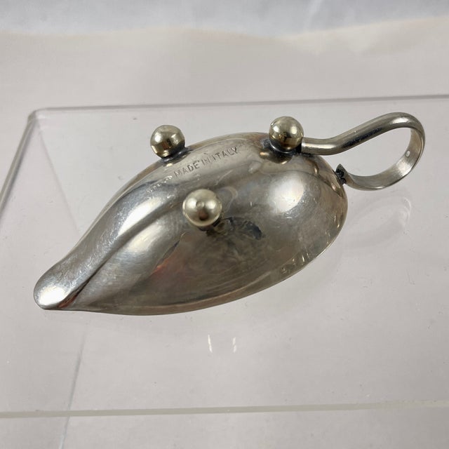 Mid-Century Modern Era Italian Silver Individual Au Jus Sauce Boats, Set of Six For Sale - Image 10 of 11