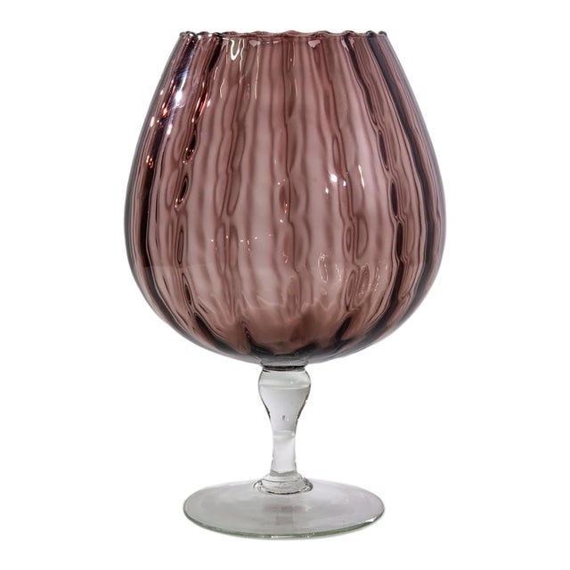 1960s Italian Glass Goblet For Sale