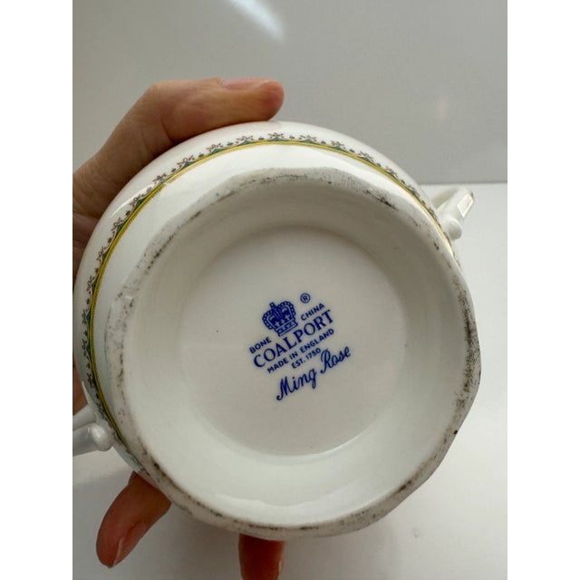 Asian 1970s Coalport “Ming Rose” China Sugar For Sale - Image 3 of 3