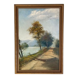 Pathway Along the River by P. Valerin For Sale