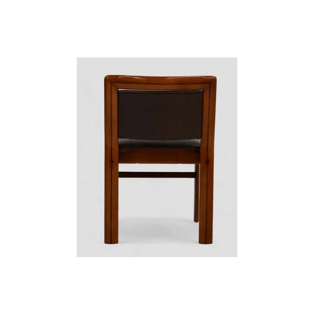 Vintage Brown Leather Chair For Sale - Image 6 of 7