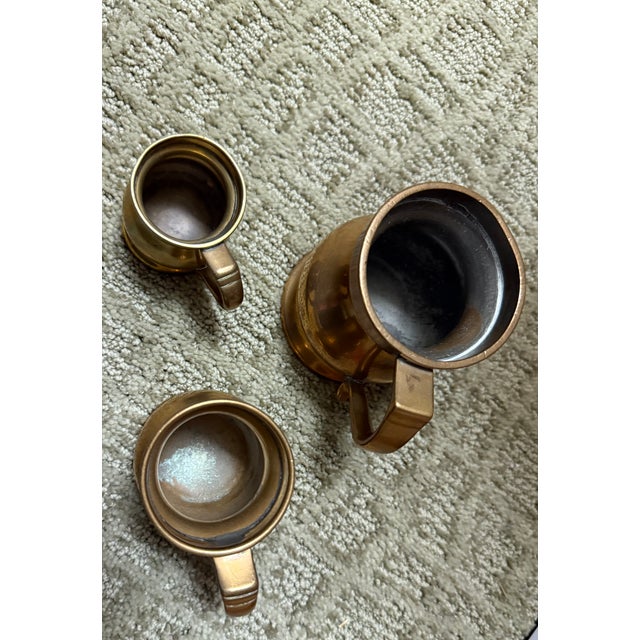 Antique Brass Tavern Measureing Cups- Set of 3 For Sale - Image 9 of 9