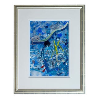 Christian Ludwig Attersee, Evastelle, 2000, Mixed Media on Paper, Framed For Sale