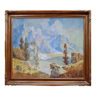 A Western Mountain Scene by Courtney L. Miles (1887-1975) For Sale
