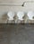 Mid 20th Century Set of 4 Danish Modern White Stacking Dining Chairs Mid Century Chrome Chairs For Sale - Image 10 of 11