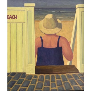 Geert Overvliet, Beach, 1990s, Oil on Canvas, Framed For Sale