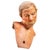 18th Century Polychrome Ceramic Head Sculpture with Glass Eyes For Sale - Image 5 of 5