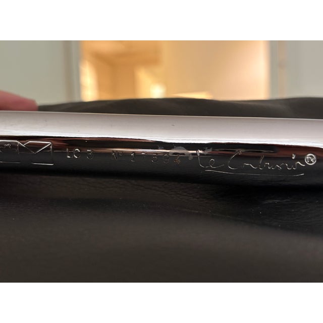 Authentic Full Set Early Cassina Lc3 Living Room Set, Circa 1968–1972, Designed by Le Corbusier, Pierre Jeanneret & Charlotte Perriand For Sale - Image 12 of 13