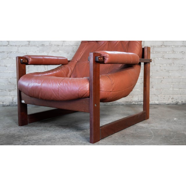 Percival Lafer Vintage Percival Lafer Mp-163 Earth Chair & Ottoman For Sale - Image 4 of 18