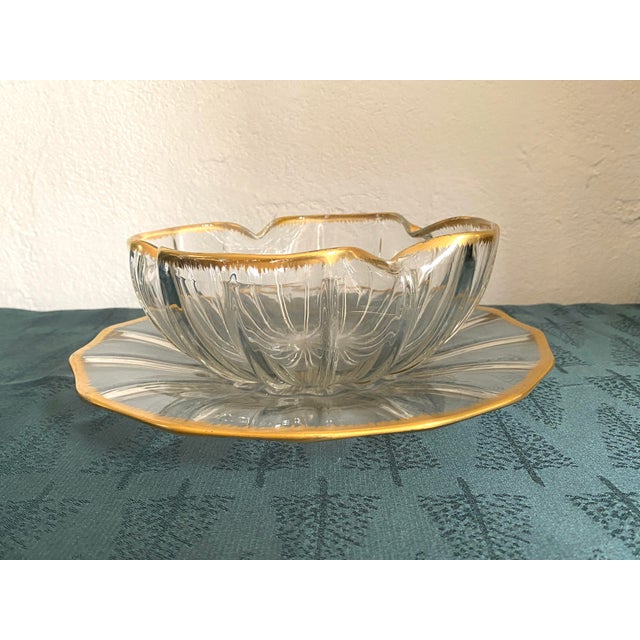 Glass Antique Crystal Cup and Tray Service from Daum Nancy, 1800s, Set of 2 For Sale - Image 7 of 7