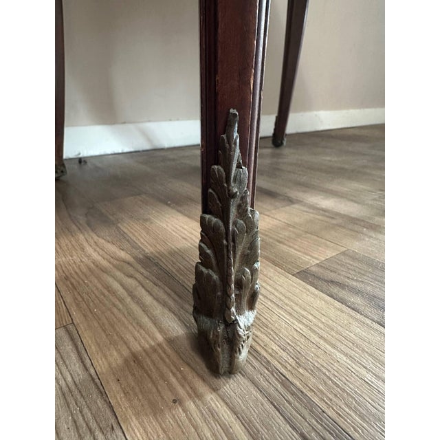 Italian Parquetry Inlaid Tray Table With Painted Figural Panel and Glass Top Late 19th/Early 20th C. For Sale - Image 4 of 6