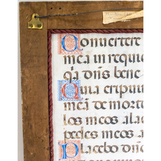 Antique White Antique Florentine Illuminated Songbook Page For Sale - Image 8 of 13