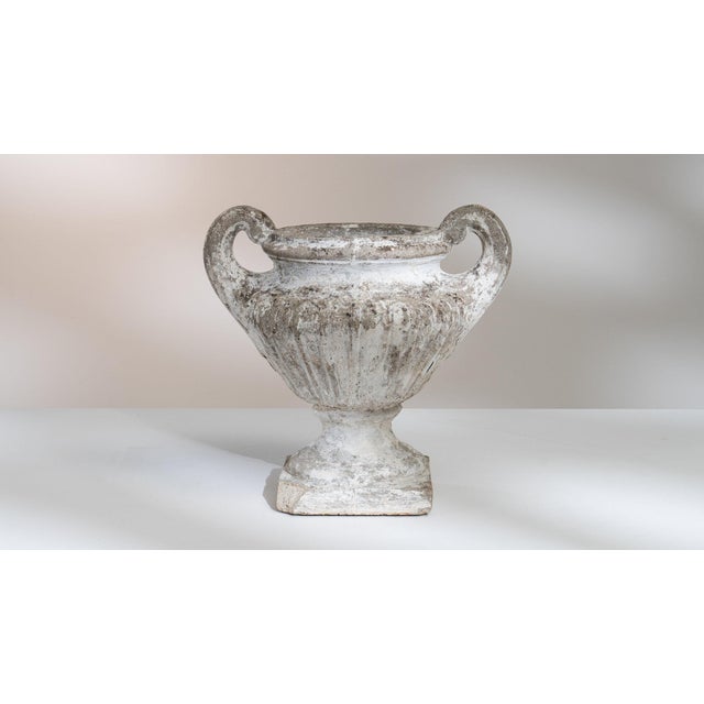 Mid 20th Century Mid 20th Century France Renaissance Cream Concrete Planter For Sale - Image 5 of 8