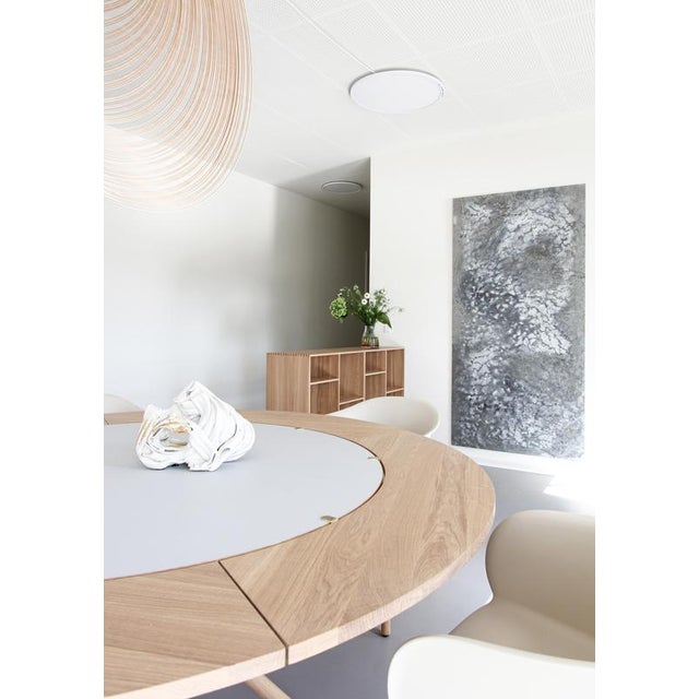 Hector Concrete Top and Light Oak Legs Dining Table 120 by Eberhart Furniture For Sale - Image 10 of 12