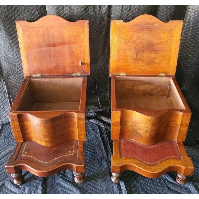 19th Century English Mahogany Expandable Library Bed Steps - a Pair For Sale - Image 4 of 11