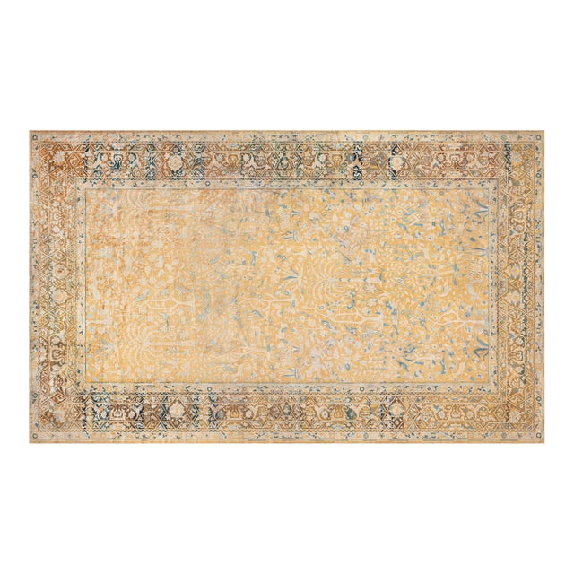 Authentic Indian Animal Design, Orange, Handmade Wool Carpet For Sale