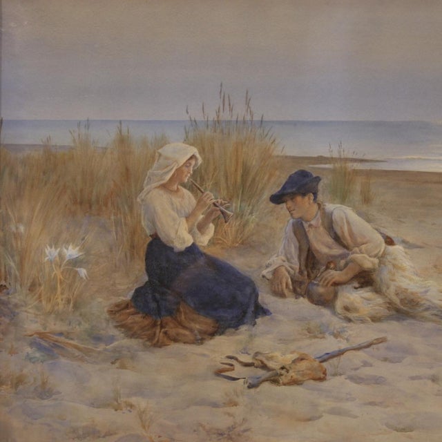 Italian Artist, Seascape, 1920, Watercolor, Framed For Sale - Image 10 of 16