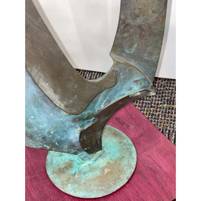 Vintage Large Abstract Bronze For Sale - Image 4 of 13