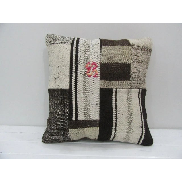 Handmade Patchwork Kilim Pillow Cover For Sale - Image 4 of 4