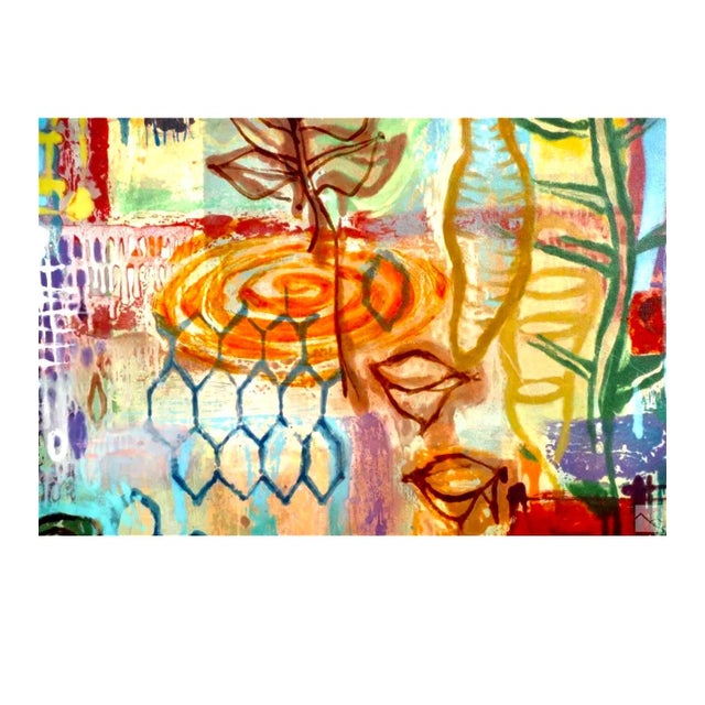 Contemporary Gary Denmark, Large Gary Denmark Contemporary Abstract Flora Monotype Print Monoprint Artist For Sale - Image 3 of 10