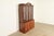 English Thomasville Georgian Carved Mahogany Lighted Breakfront Bookcase or Dining Cabinet For Sale - Image 3 of 16