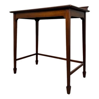 Early 20th Century English Edwardian Inlaid Mahogany Writing Table For Sale
