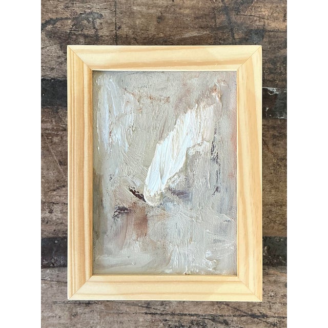 Contemporary Vintage Original Abstract Painting on Board For Sale - Image 3 of 12