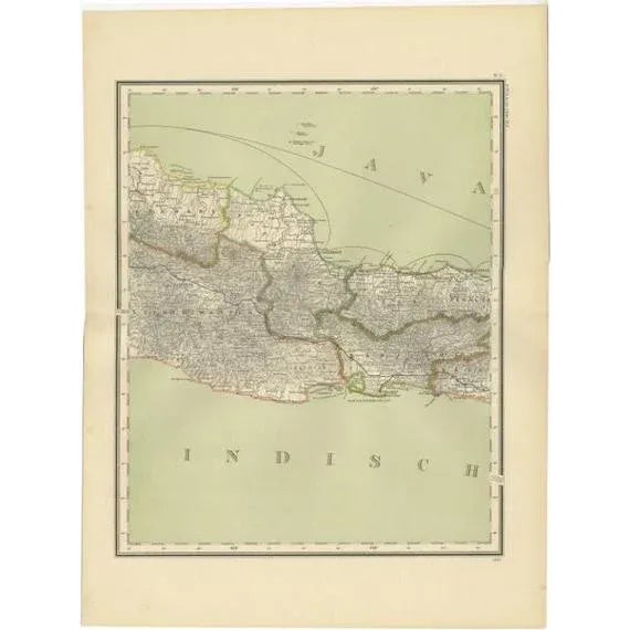 Antique Map of Part of Java, 1900 For Sale - Image 6 of 6