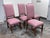 Contemporary Loggia Showroom Custom Design Reddish Diamond Patterned + Nailhead Dining Chairs, Set of Four For Sale - Image 3 of 18