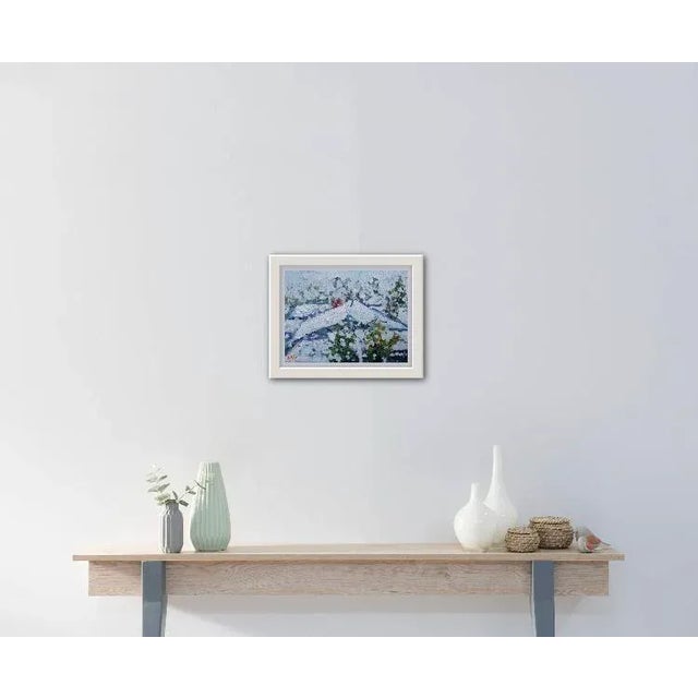 Quiet Places & Winterscapes — View from my Window Original oil painting by Lisa Haas, 12 x 9 unframed on masonite, signed....