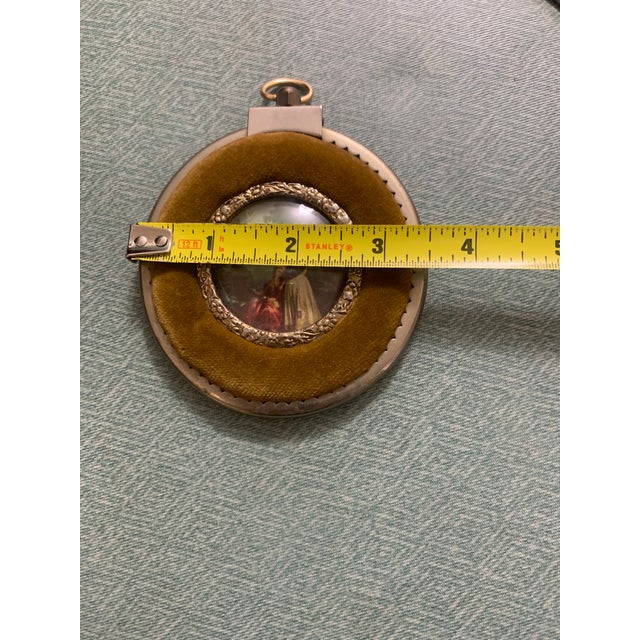 Chocolate Antique Victorian Velvet Framed Miniature Portraits For Sale - Image 8 of 9