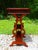 Antique Mahogany Empire Victorian Gothic Revival Trestle Lyre Nightstand Table For Sale - Image 11 of 18