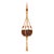 Vintage Tan Macramé Plant Hanger With Terracotta Clay Beads For Sale