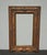 French Country 36 5/8" H Vintage French Country Gold Ornate Picture Frame W Green Inner Strip For Sale - Image 3 of 14