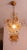 Glass Crystal and Murano Glass Orange Flowers Chandelier, 1970s For Sale - Image 7 of 12