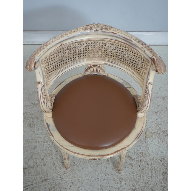 Age: Approx: 20 Years Old Details: Brown Leather Seats Nice Carved Details French Style Intentional Distress Condition:...