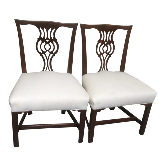 19th Century Americana Mahogany Side Chairs - a Pair For Sale