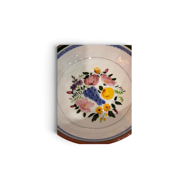 Stangl Mid 20th Century Mid-Century Modern Stangl Pottery Fruit & Flowers Hand-Painted Serving Bowl For Sale - Image 4 of 4