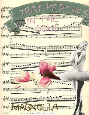 "Magnolia" Contemporary Figurative Botanical Reproduction Print by Louise Weinberg