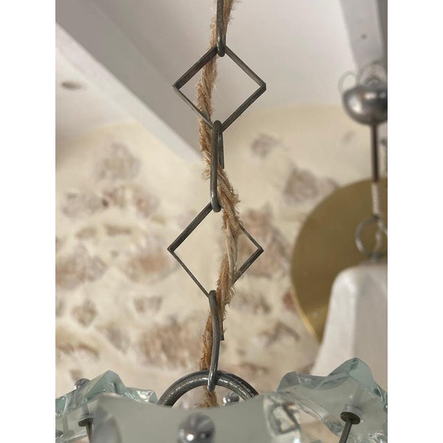 Sputnik Cut-Glass 13-Bulb Chandelier attributed to Fontana Arte, 1960s For Sale - Image 11 of 13