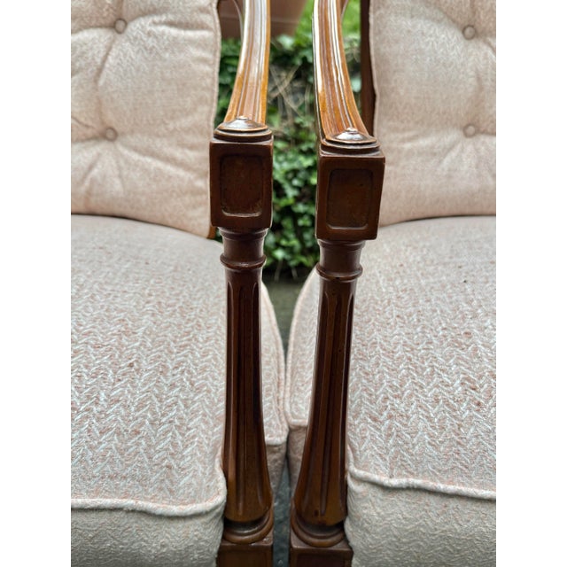 Vintage Regency Louis XVI Armchairs - A Pair For Sale - Image 11 of 11