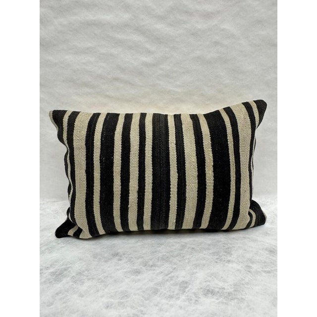 Turkish Hemp Pillow Cushion Natural Beige Black Pillow Cushion Cover 16" x 24" #30180 Enhance your home decor with our...