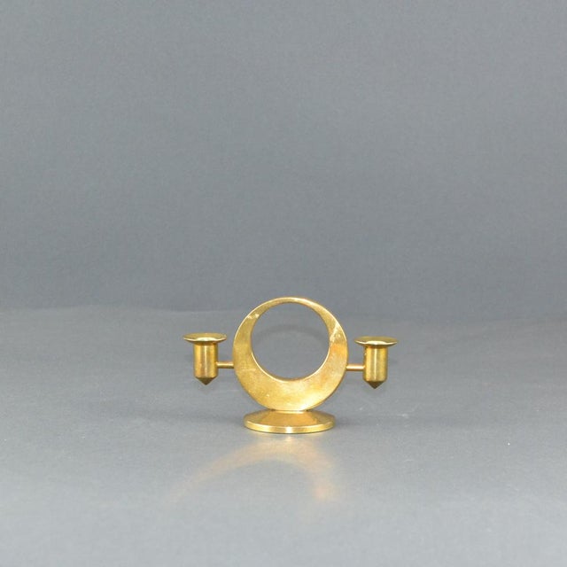 Gold Vintage Swedish Candleholder by Arthur Pe, 1960s For Sale - Image 8 of 11