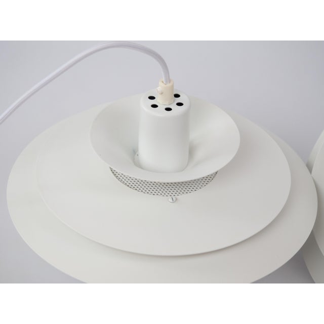 White Vintage Danish Dania Lamp by Kurt Wiborg for Jeka, 1980s, Set of 2 For Sale - Image 8 of 13